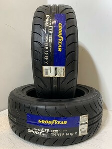 保管袋付【送料無料】未使用夏タイヤ２本セット 205/55R16 89V(SGY160-21)GOODYEAR EAGLE RS SPORT S-Spec 205/55/16 20年～21年