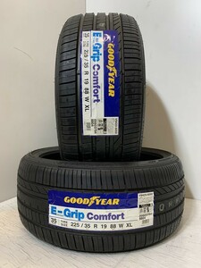 保管袋付【送料無料】未使用夏タイヤ ２本セット 225/35R19 88W XL(SGY182-21)GOODYEAR E-Grip Comfort 225/35/19 20年～21年