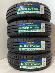 保管袋付＜送料 別＞未使用夏タイヤ ４本セット 195/60R17 90V(SGY104-4)GOODYEAR E-Grip ECO EG02 195/60/17 20年～ ロッキー/ライズ