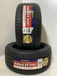 保管袋付【送料無料】未使用夏タイヤ２本セット 245/40R18 93Y(SGY114-27)GOODYEAR EAGLE F1 SPORT 245/40/18 2020年～2021年