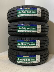 【送料無料】未使用夏タイヤ ４本セット 195/60R17 90V(SGY104-56)GOODYEAR E-Grip ECO EG02 2020年～ プリウスなど 195/60/17