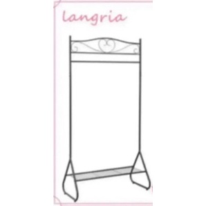 【新品・ホワイト】LANGRIA 洋服ラック スチール製 収納 フレンチスタイル シンプル リビング 寝室 ショップ ディスプレイお洒落 の画像2