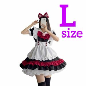 ☆Lサイズ☆メイド服セット ロリータ コスプレ コスチューム レディース