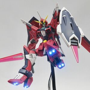 バンダイ HG 1/144 機動戦士ガンダム シードフリーダム イモータルジャスティスガンダム LED電飾 塗装完成品