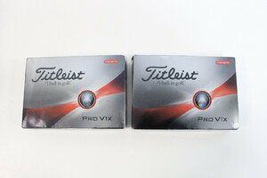 未使用保管品 TITLEIST タイトリスト PROV1X ゴルフボール ホワイト 1ダース 12球入×2点セット 2-K019X/1/060