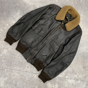 ● INSIGNIA LEATHER インシグニア レザー G-1 FLIGHT JACKET フライト ジャケット ブラウン 茶色 サイズ36 N3835-39943 104