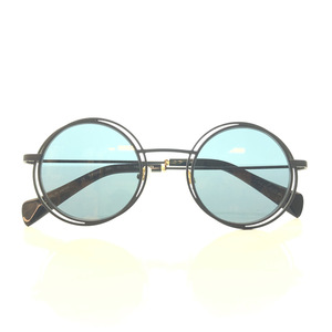 ●Yohji Yamamoto ヨウジ ヤマモト Round-frame Sunglasses ラウンド フレーム サングラス ブラック 黒 サイズ46□23-140 104