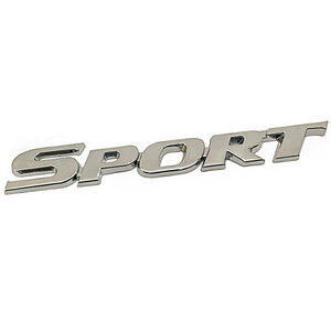 Sport プレート エンブレム ステッカー カスタム ラベル ドレスアップ カー用品 ポイント消化 送料無料 Bタイプ シルバー