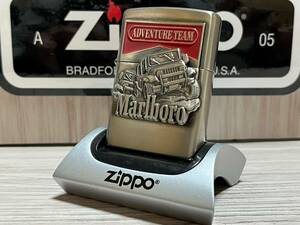 【希少】新品未使用 1998年製 Zippo 非売品 / 限定 'Marlboro ADEVENTURE TEAM' 90's マルボロ ジープ ジッポー 喫煙具 オイルライター 