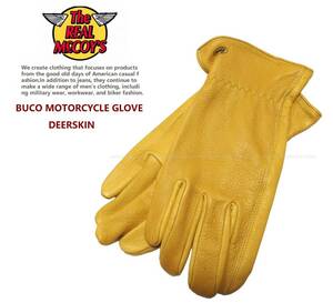 ■【新品・未使用品】The REAL McCOY'S BUCO MOTORCYCLE GLOVE DEERSKIN ブコ モーターサイクル グローブ 鹿革 ■