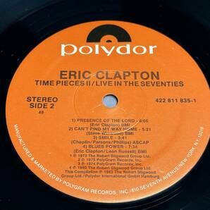 【LPレコード】time pieces vol.2/'live' in the seventies/eric clapton/ライヴ・イン・ザ・セヴンティーズ/エリック・クラプトン【US盤】の画像8