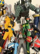 1円〜 当時物 特撮 戦隊 ヒーロー ウルトラマン 仮面ライダー フィギュア ソフビ 人形 まとめて 大量セット 現状品_画像6