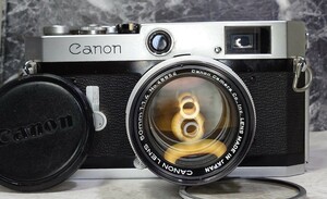 【終活整理】 Canon P レンジファインダー名機＋CANON 50mm f1.4 Lマウント大口径単焦点 各動作良好 スローOK 2重像ズレ無し 外観光学良好