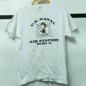 USA製/BUZZ RICKSON スヌーピープリントTシャツ(L)の画像1