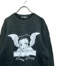 ●洗濯プレス済み● ビンテージ betty boop ベティちゃん プリントスウェットシャツ sizeS〜M程度 【1778】_画像3