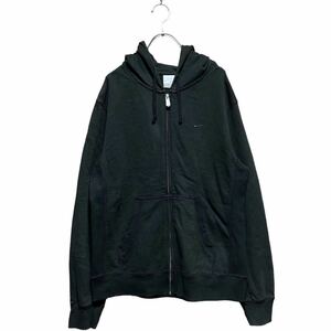 ●洗濯プレス済み●NIKE ナイキ ワンポイントロゴ ジップアップスウェットパーカー sizeXL【1835】