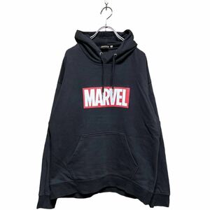 ●洗濯プレス済み● MARVEL×GU マーベル ジーユー ロゴプリント スウェットパーカー sizeL 【1845】