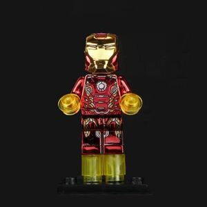 1体　アイアンマン　メタル光沢仕様　マーベル アベンジャーズ　ミニフィグ LEGO 互換 ミニフィギュア　ブロック p