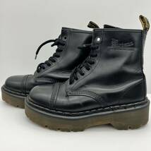 【簡易メンテ済】ドクターマーチン Dr.Martens クレイジーボム ブーツ 8ホール 約25 〜26cm 推定UK6〜7 英国製 黒 ブラック ダブルソール_画像6