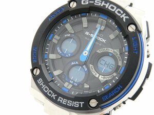 1円◇稼働◇　カシオ　GST-W100D　G-SHOCK　ブラック/ブルー　ソーラー　メンズ　腕時計　　J58708