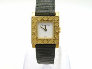1円◆稼働◆　Dior　D60-159　ラパリジェンヌ　ホワイト　クオーツ　レディース　腕時計　　L838