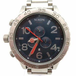 1円□ジャンク□ ニクソン   ネイビー クオーツ メンズ 腕時計  K08303の画像1