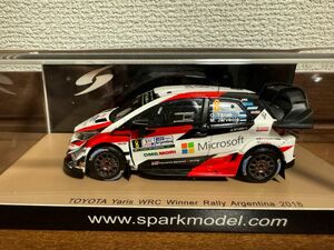 1/43 スパーク製 トヨタ ヤリスWRC 2018アルゼンチン優勝 (タナック/ヤルヴェオヤ組)