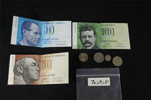 フィンランド　旧紙幣　まとめ売り　外国紙幣