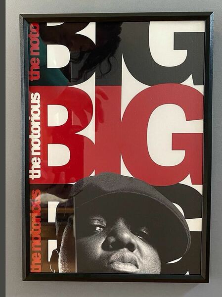 【額付き】A4アートポスター the notorious big ノートリアスB.I.G. biggie ビギー hiphop rap new york インテリア B001