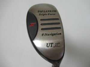 ★TOP LANKING トップランキング V-Navigation ユーティリティ UT 27° 純正カーボンシャフト J178　★レア★激安★中古★　★