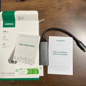 UGREEN USB-C LAN 有線LANアダプター Type-C LAN OTG機能対応 1000Mbps高速 USB-C to RJ45 ギガビットイーサネット Thunderbolt 3ブラックの画像8