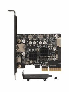 PCIe to USB 3.2 Gen 2 カード、10Gbps PCI Express 拡張カード、USB Type A、Type C、前面 Type E ポート、デスクトップ コンピューター用