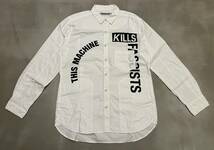 【中古】NEIGHBORHOOD DESIGN-1/C-SHIRT.LS 白 Lサイズ / ネイバーフッド / シャツ / THIS MACHINE KILLS FASCISTS /_画像1