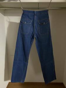 70s Vintage Lee ヴィンテージ ワーク デニム パンツ056-0049 Denim Pants 42 TALON ジッパー フラップ ポケット サイズ 27 ( 70cm位 )