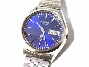 【Sa4】SEIKO/セイコー◇TYPEⅡ/タイプⅡ/0903-8110/QMR051/諏訪09系◇1976年製♂クオーツ/ネイビー