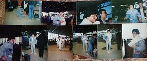 ジャッキー・チェン『サンダーアーム/龍兄虎弟』完成直後(1986)と『サイクロンZ』撮影中(1987)の頃の、空港での生写真10枚