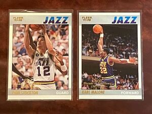 97-98 Fleer Decade of excellence Karl Malone John Stockton 2枚セット Utah Jazz NBA カード