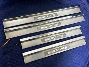 希少！W124 AMG LED スカッフプレート S124/W123/ベンツ/純正/E500E/E60/E36T