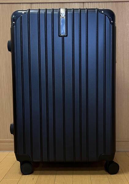 スーツケース キャリーケース キャリーバッグ TSAダイヤルロック 鍵なし Lサイズ 7泊以上 軽量 ダブルキャスター ネイビー 青