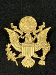 【VTG】US Army 米国陸軍 将校 士官 制帽帽章／Officer Cap Eagle Badge Insignia／N. S. MEYER, INC.製 ＜表面 金仕上＞