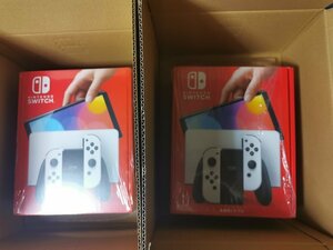 【送料無料】Nintendo Switch(有機ELモデル) Joy-Con(L)/(R) ホワイト　ニンテンドースイッチ　本体　2台セット【新品未開封】