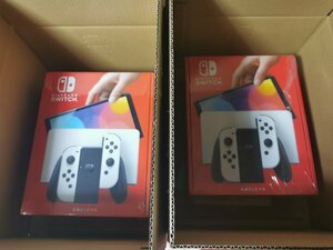 【送料無料】Nintendo Switch(有機ELモデル) Joy-Con(L)/(R) ホワイト　ニンテンドースイッチ　本体　2台セット【新品未開封】★