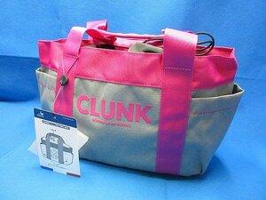 新品 CLUNK クランク カレッジラウンドポーチ CL5MGZ29 グレー/ピンク　※ネコポス便対応