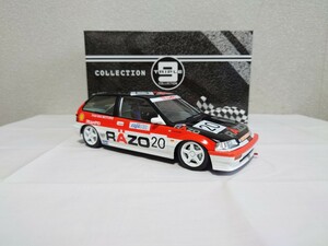 1/18 TRIPLE 9 COLLECTION ホンダ シビック EF3 #20 RAZO TRAMPIO Macau GP 1989 程度良好 開封済み中古品 