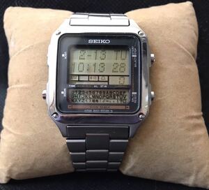 SEIKO D410-5020 Letter memo レターメモ デジタル クォーツ 腕時計 1985 稼働品 完動品 良品 オリジナルブレス アラームクロノグラフ