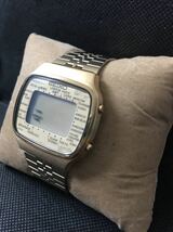 Seiko A708-5000 World Time ワールドタイム デジタル クォーツ 腕時計 美品 付属品 デッドストック?_画像4