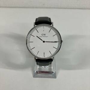 1円〜 1M Daniel Wellington ダニエルウェリントン 腕時計 クオーツ腕時計 白文字盤 メンズ腕時計 3ATM 美品 動作未確認 クラシック 