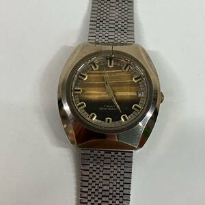 1円〜 1M TECHNOS テクノス AUTOMATIC 自動巻き TIGER Borazon タイガーボラゾン 腕時計 94L0407 メンズ腕時計 ゴールドカラー 動作未確認