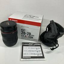 1円〜 2T Canon ズームレンズ EF USM EFレンズ 大口径 キャノン CANON ケース付き 28-70mm 一眼レフ カメラ f/2.8 ウルトラソニック_画像1