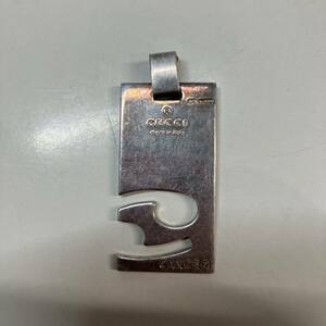 1円〜 2M GUCCI グッチ ペンダントトップ しるはシルバーカラー ネックレストップ アクセサリー シルバー925 チョーカー Gucci 